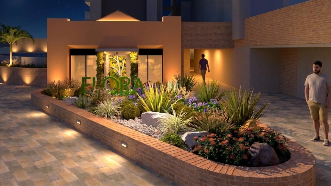Diseño paisajístico 3D Flora Club House